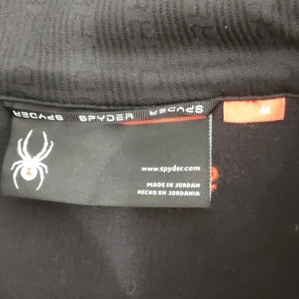 Spyder jacket black zip‎ up waffle knit